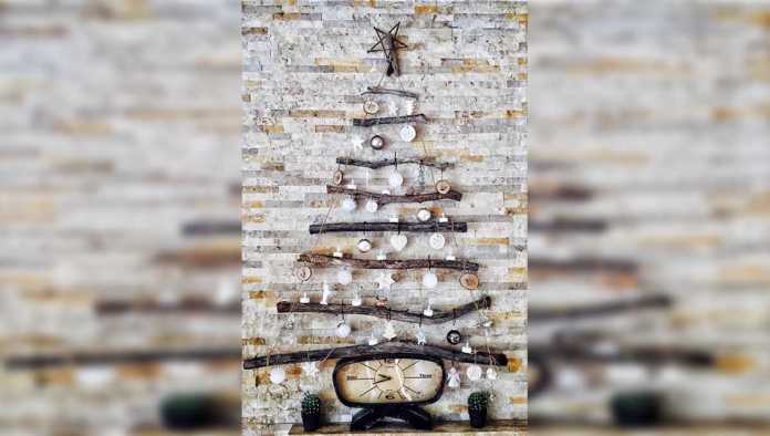 4 ideas para que armes tu propio árbol de Navidad en la pared