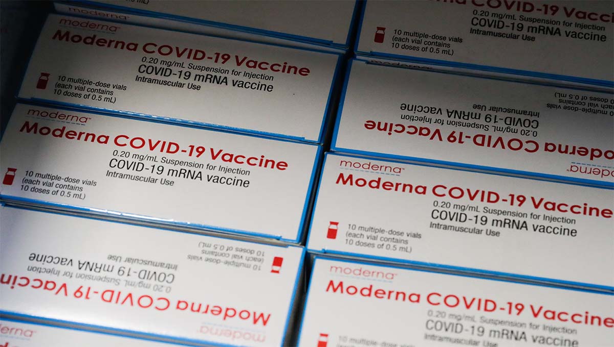 Cajas con la vacuna de Moderna