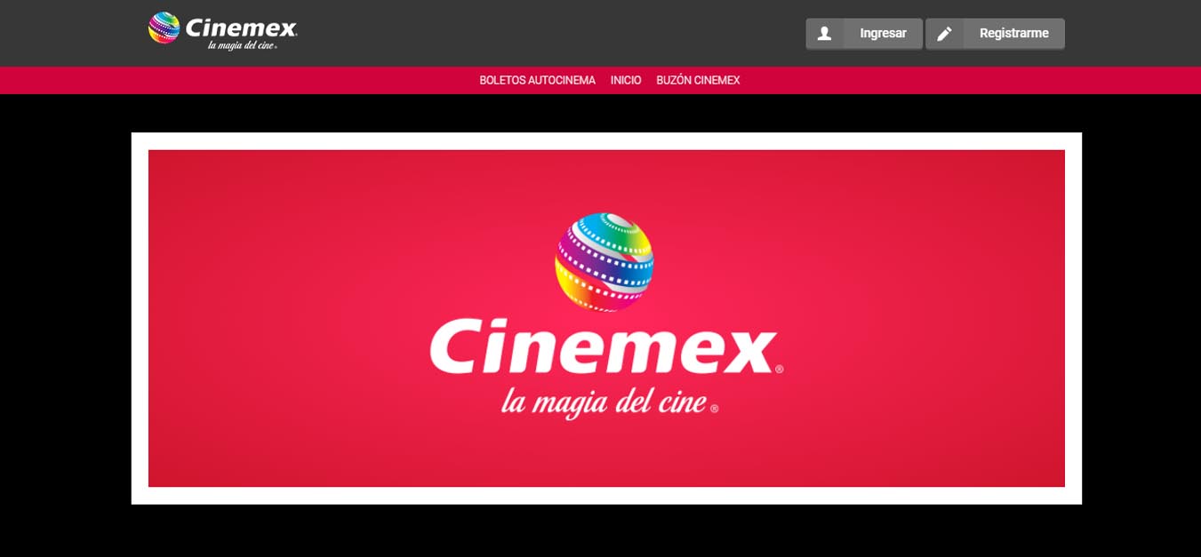 Página de Cinemex