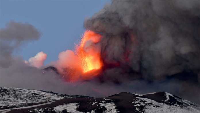 Erupción en el monte Etna