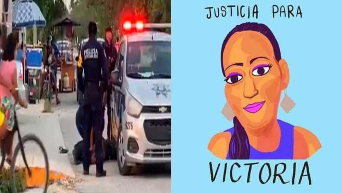 Policía de Tulum y Victoria Salazar