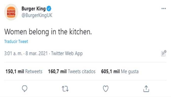Tuit de Burger King