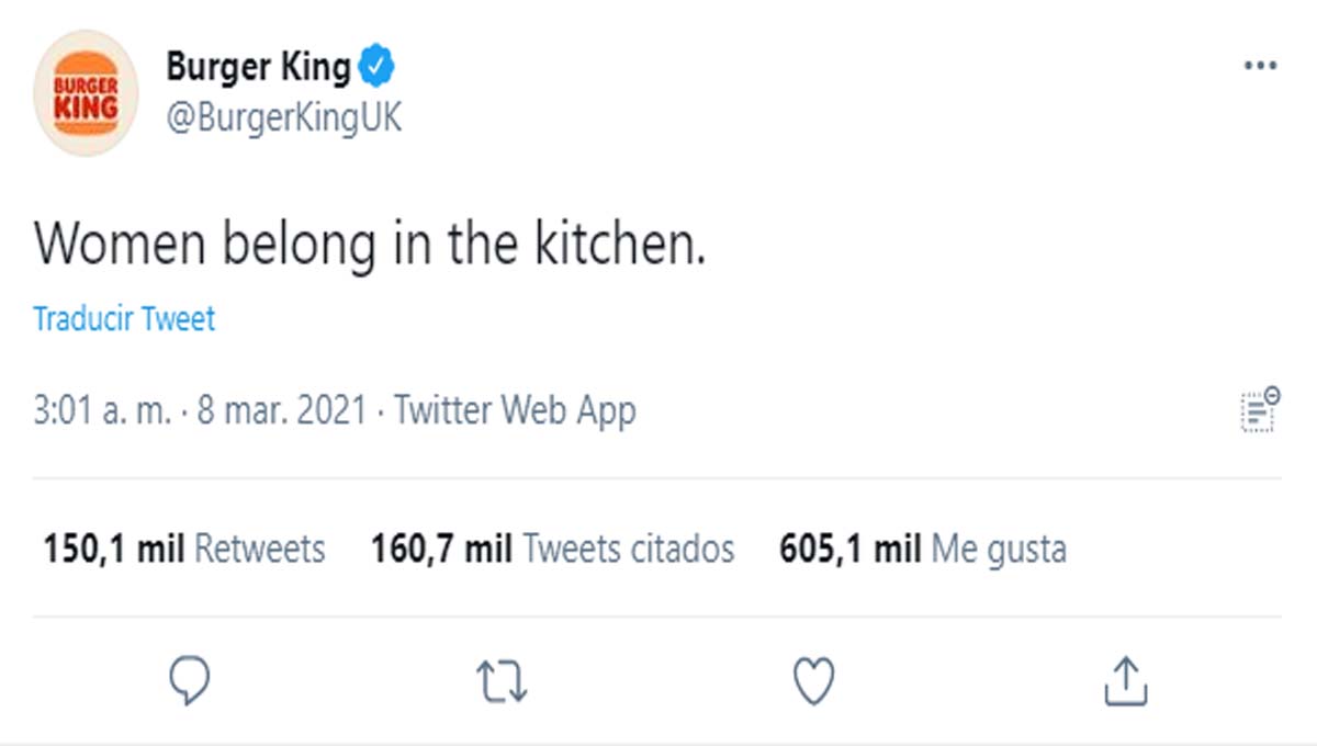 Tuit de Burger King