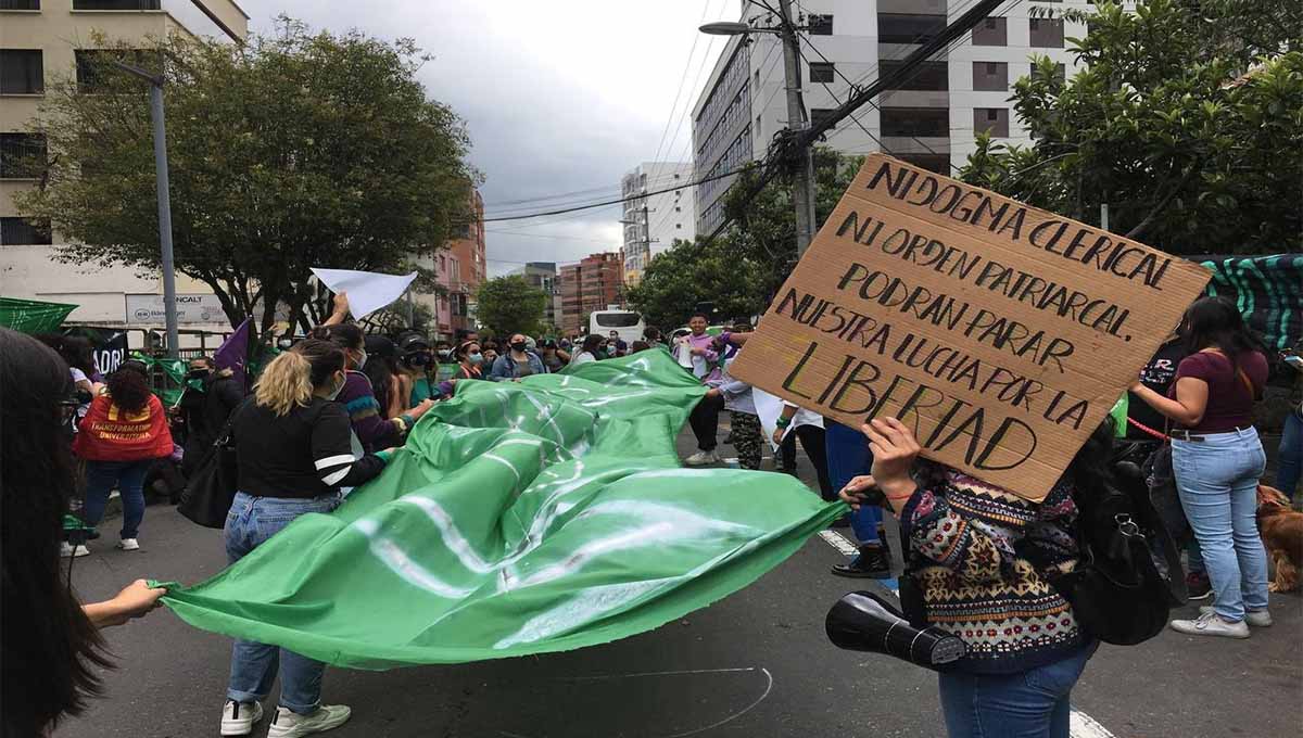 Protesta por la despenalización del aborto en Ecuador