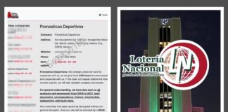 Página hackeada de la Lotería Nacional