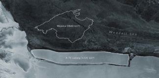 Un iceberg gigante se desprende de la Antártida