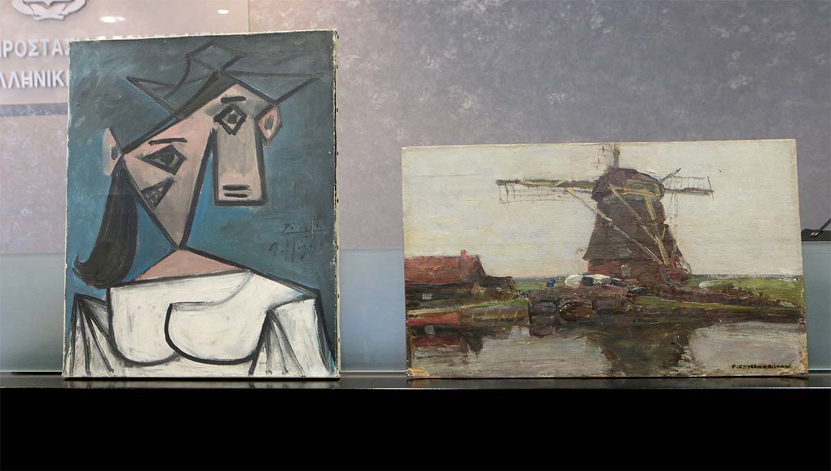 Cuadro de Picasso y Mondrian