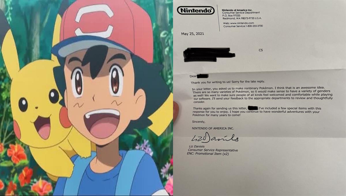 Carta para pedir Pokemon no binario