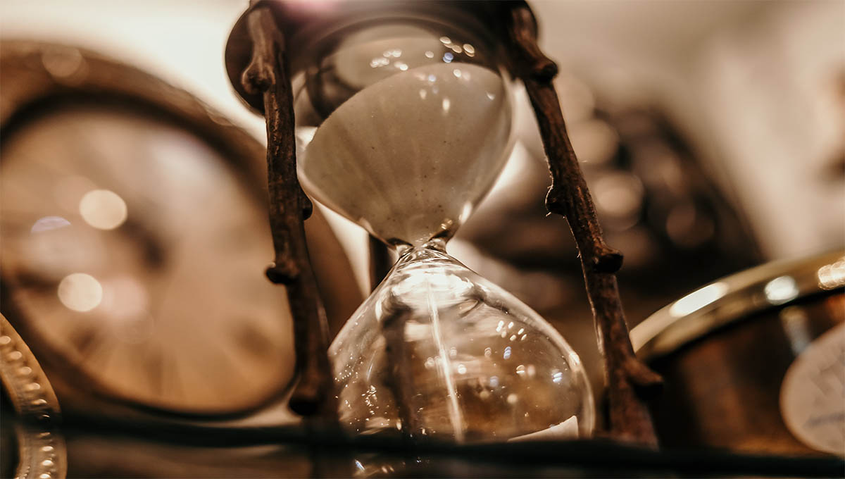 Reloj de arena que representa el tiempo
