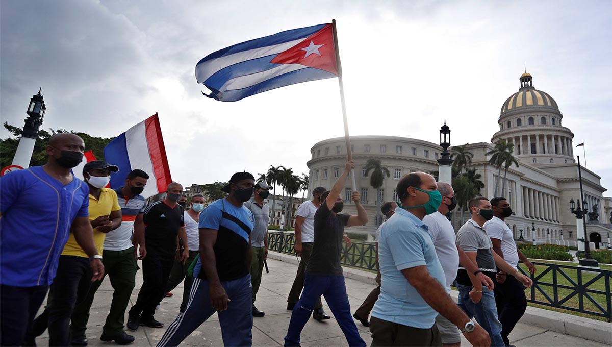 Protesta contra régimen cubano