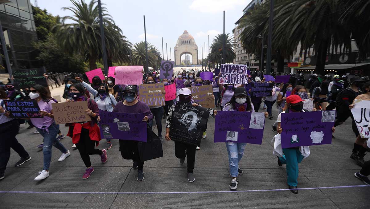 FEMINICIDIOS EN LA CDMX. Protesta contra feminicidio de maestra en CDMX