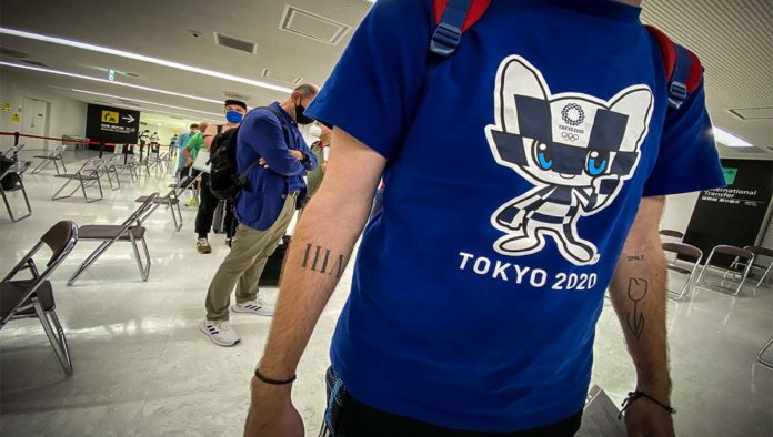 Atleta llegando a Tokio 2020